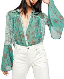 Free People Serena Printed Blouse     Reviews - Tops - Dresses - Macy s at Macys